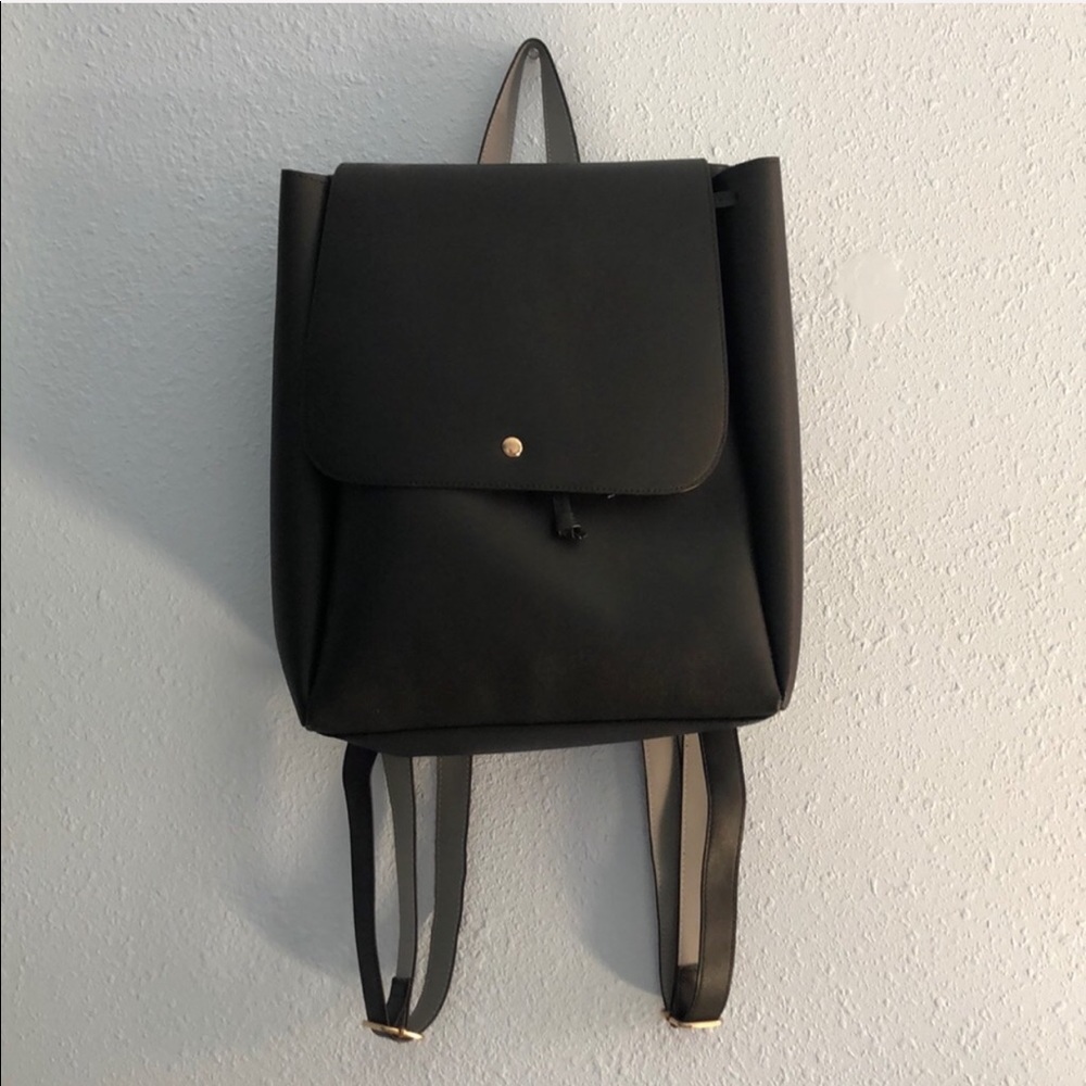 justfab faux leather backpack